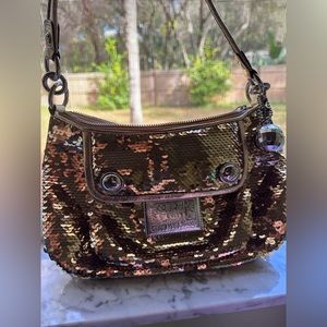 Coach Designer unique hard to find Gold Coach sequence purse, rare designer nwot